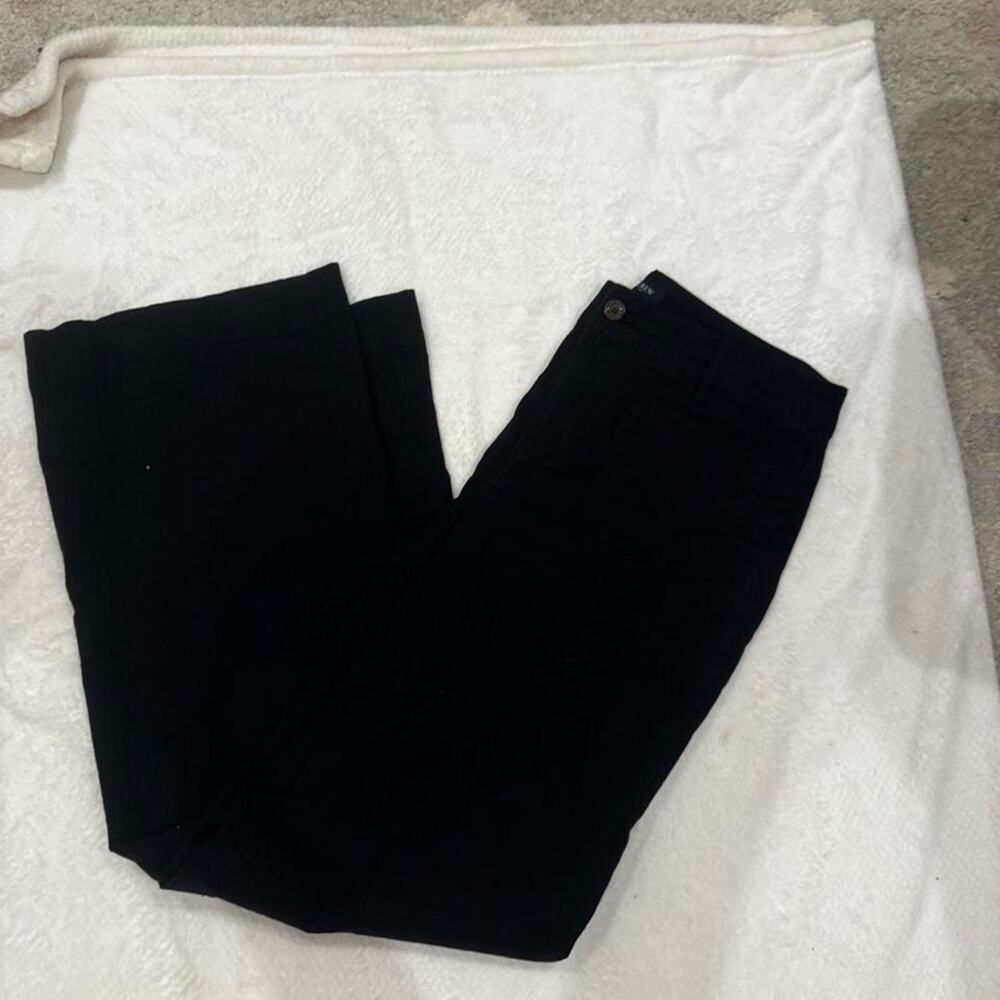 Black icrew straight leg pants